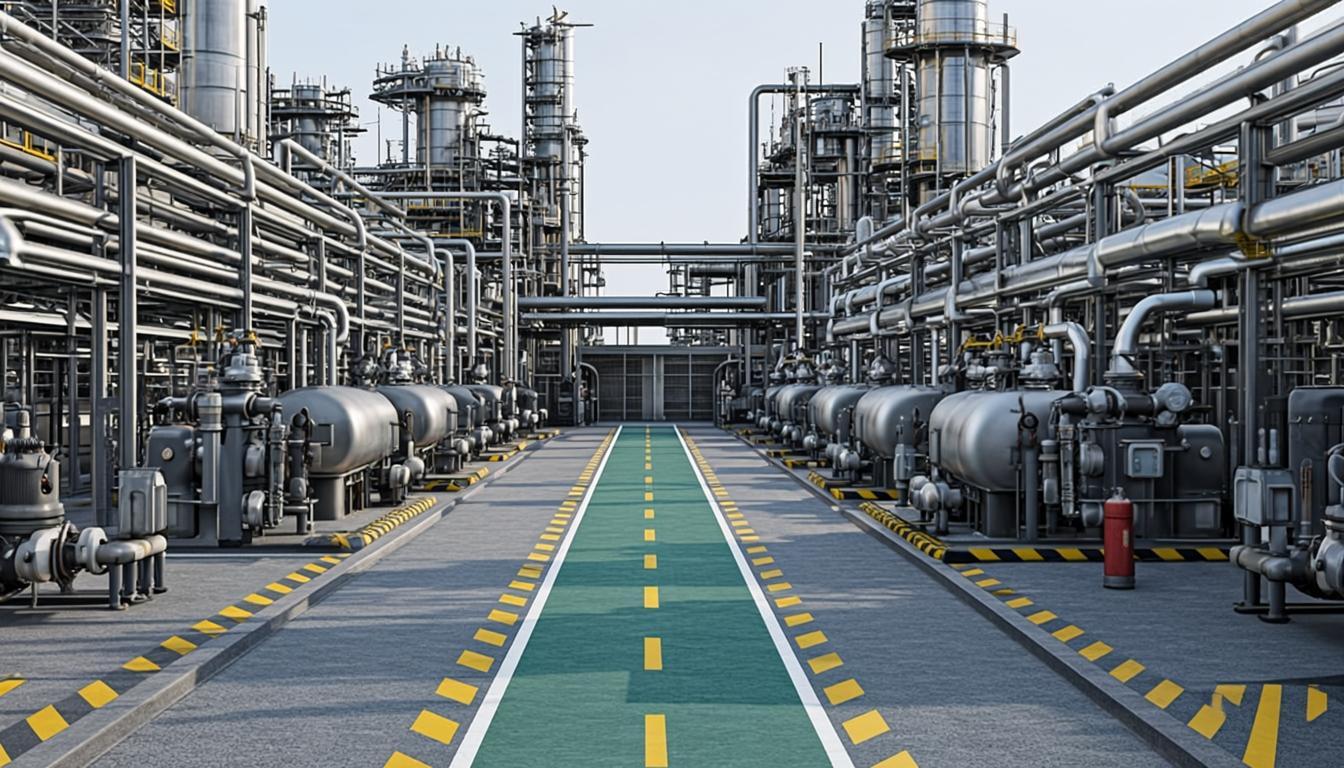 Jubail Petrochemical Plant Hazard Marking β Industrial Marking project in Jubail